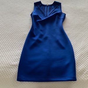 Guess Cobalt Blue Scuba Dress.  Size 0.
Sleeveless dress with cutout neckline